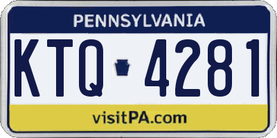 PA license plate KTQ4281