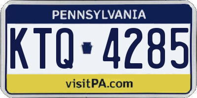 PA license plate KTQ4285