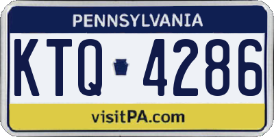 PA license plate KTQ4286