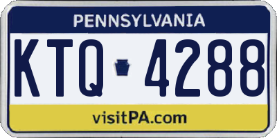 PA license plate KTQ4288