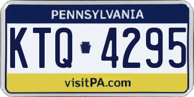 PA license plate KTQ4295