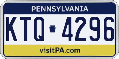 PA license plate KTQ4296