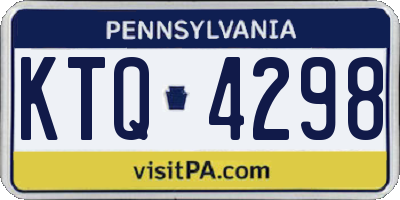 PA license plate KTQ4298