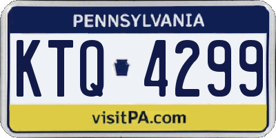 PA license plate KTQ4299