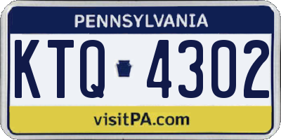 PA license plate KTQ4302