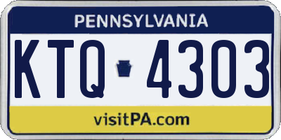 PA license plate KTQ4303