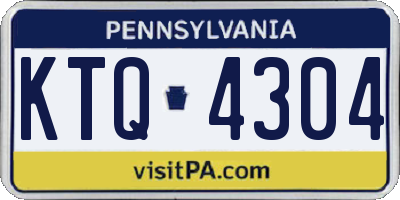 PA license plate KTQ4304