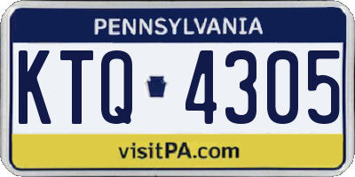 PA license plate KTQ4305