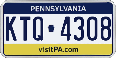 PA license plate KTQ4308