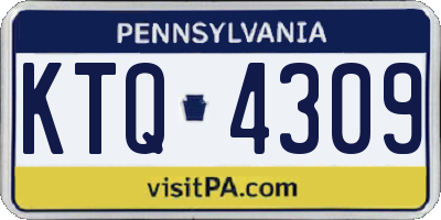 PA license plate KTQ4309