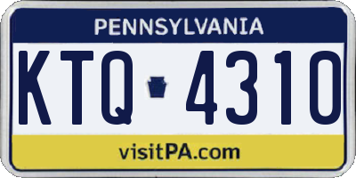 PA license plate KTQ4310