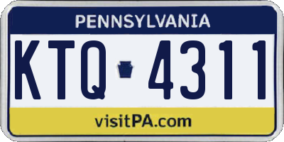 PA license plate KTQ4311