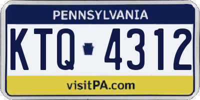 PA license plate KTQ4312