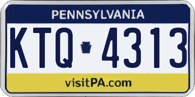 PA license plate KTQ4313