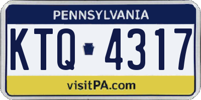 PA license plate KTQ4317