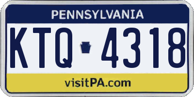 PA license plate KTQ4318