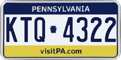 PA license plate KTQ4322