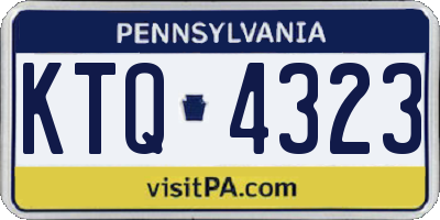 PA license plate KTQ4323