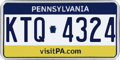 PA license plate KTQ4324