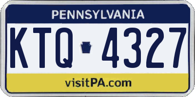 PA license plate KTQ4327
