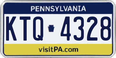 PA license plate KTQ4328