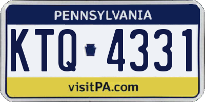 PA license plate KTQ4331