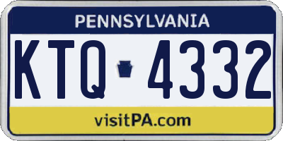 PA license plate KTQ4332