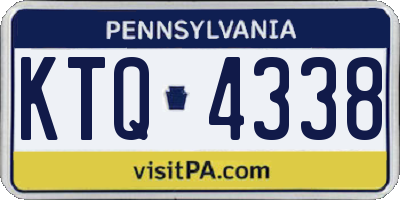 PA license plate KTQ4338