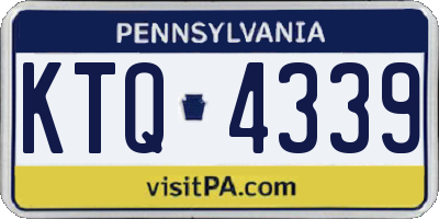 PA license plate KTQ4339
