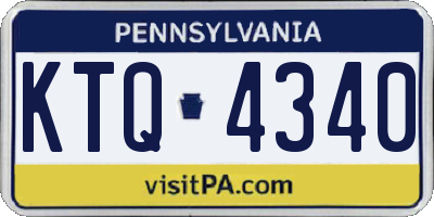 PA license plate KTQ4340