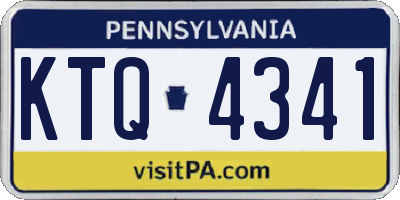 PA license plate KTQ4341