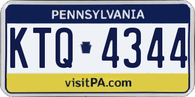 PA license plate KTQ4344