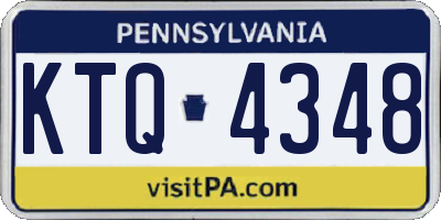 PA license plate KTQ4348