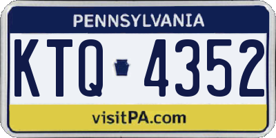 PA license plate KTQ4352