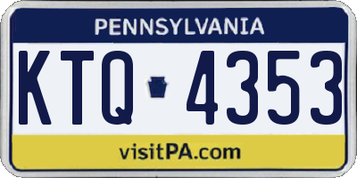PA license plate KTQ4353