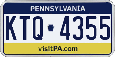 PA license plate KTQ4355