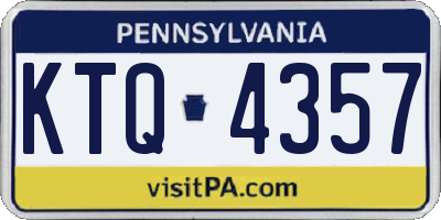 PA license plate KTQ4357