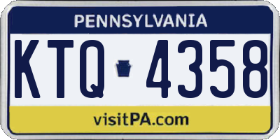 PA license plate KTQ4358