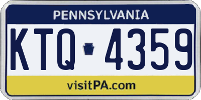 PA license plate KTQ4359