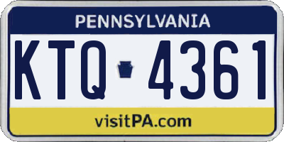 PA license plate KTQ4361