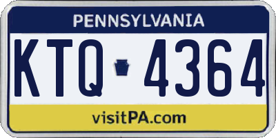 PA license plate KTQ4364