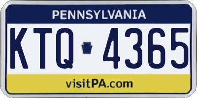 PA license plate KTQ4365
