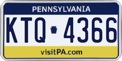 PA license plate KTQ4366