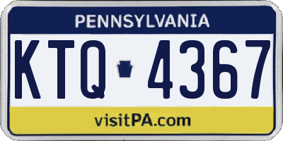 PA license plate KTQ4367