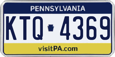 PA license plate KTQ4369