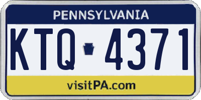 PA license plate KTQ4371