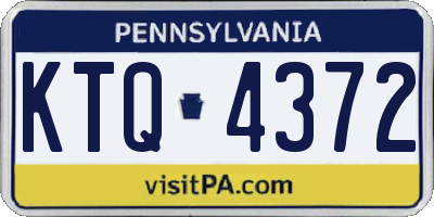 PA license plate KTQ4372
