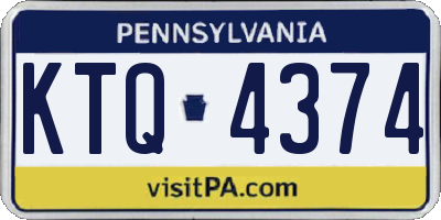 PA license plate KTQ4374