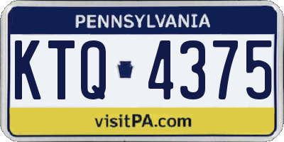 PA license plate KTQ4375