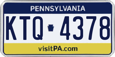 PA license plate KTQ4378